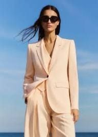 Lightweight Tailored Blazer in Peach Sorbet at Me + Em