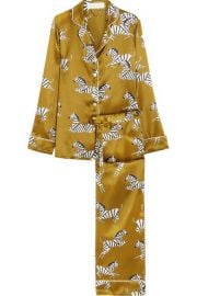 Lila Mona printed silk-satin pajama set by Olivia Von Halle at Net A Porter