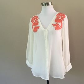 Lila Page Tops Sheer Blouse Small Lila Page Long Sleeve Poshmark at Poshmark