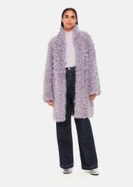 Lilac Naja Shearling Coat WHISTLES Whistles US at Whistles