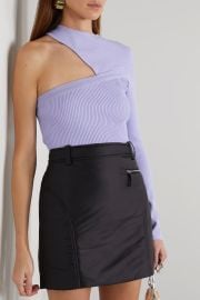 Lilac Ucham one-sleeve ribbed-knit top GAUGE81 NET-A-PORTER at Net a Porter