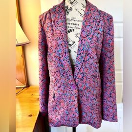 Lili sidonio Jackets amp Coats Lili Sidonio Cornella Colorful Pattern Fantasy Floral Print Blazer Sz S Poshmark at Poshmark