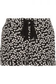 Lilian printed washed-silk pajama shorts at The Outnet