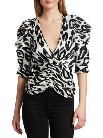 Liliana Leopard Print Top by Ronny Kobo at Saks Fifth Avenue