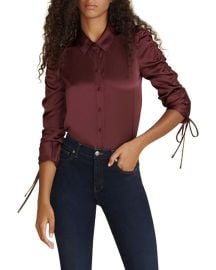 Lillian Ruched Silk Blouse at Nordstrom