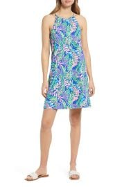 Lilly Pulitzer(RMargot Print Sleeveless Pima Cotton Dress in Borealis Blue How You Like Me  at Nordstrom