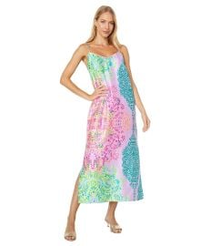 Lilly Pulitzer Bellalyn Satin Midi Slip com at Zappos