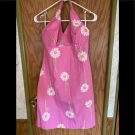 Lilly Pulitzer Dresses Vintage Lily Pulitzer Pink Daisy Halter Dress 2 Poshmark at Poshmark