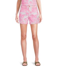 Lilly Pulitzer Gretchen Anniversary Toile Print High Rise Coordinating Shorts Dillardx27s at Dillards