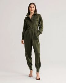 LilySilk Sandwashed Safari Jumpsuit at LilySilk