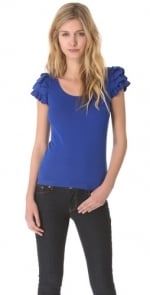 Lilys blue ruffle top at Shopbop