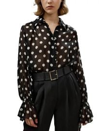 Lilysilk Polka Dots Georgette Blouse at Bloomingdales