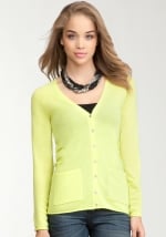 Lime cardigan like Alexs from Bebe at Bebe