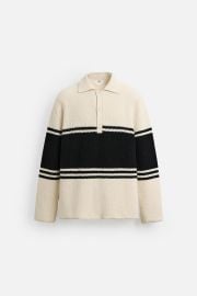 Limited Edition Striped Knit Polo Shirt at Zara