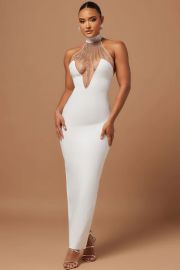 Lina Embellished Bandage Maxi Dress - White Fashion Nova at Fashion Nova