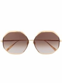 Linda Farrow Camila Tinted Sunglasses Gold at Farfetch