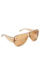 Linda Farrow xAttico Edie Sunglasses Sand/Gold/Sand One Size at Shopbop