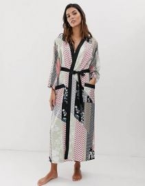 Lindex Ella M long tile print kimono at Asos