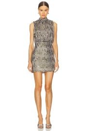 Line Dot Cache Mini Dress In Gunmetal at Revolve