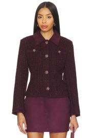 Line Dot Charli Jacket In Maroon at Revolve
