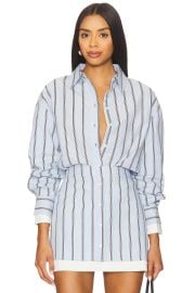 Line Dot Leia Shirt In Blue Multi at Revolve