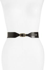 Linea Pelle Studded Stretch Belt in Black at Nordstrom