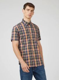 Linear Check Short-Sleeve Shirt - Ben Sherman at Ben Sherman