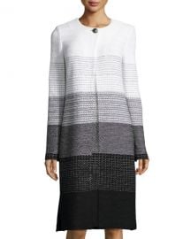 Linear Degrade Knit Jewel-Neck Topper at Neiman Marcus