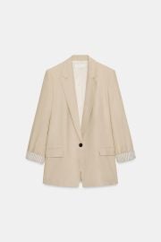 Linen Blazer With Rolled Sleeves at Zara