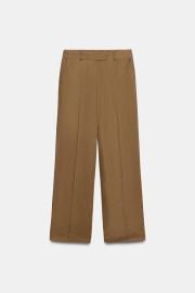 Linen Blend Straight Leg Pants at Zara