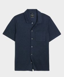 Linen-Cotton Polo in Captain Navy - Todd Snyder at Todd Snyder