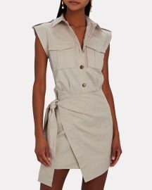 Linen-Cotton Twill Mini Cargo Dress at Intermix