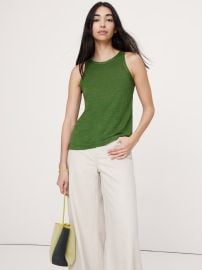 Linen Cutaway Tank Banana Republic at Banana Republic