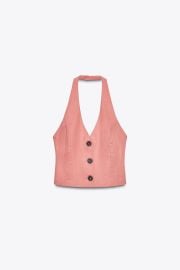 Linen Halter Top at Zara