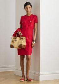 Linen Herringbone Shift Dress at Belk