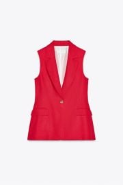 Linen Long Vest at Zara