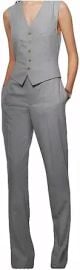 Linen Pants and Waistcoat Set for Women 2 PC Slim Fit Summer Linen Vest+Pant Women Suit at Amazon