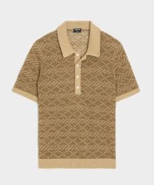 Linen Sweater Polo in Umber - Todd Snyder at Todd Snyder