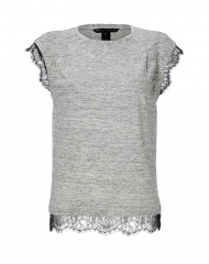 Linen and lace tee by Marc by Marc Jacobs at Stylebop