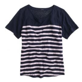 Linen striped T-shirt at J. Crew