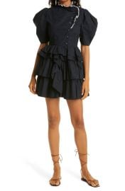 Linnea Puff Sleeve Ruffle Minidress at Nordstrom