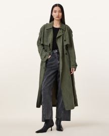 Linnie Lightweight Trench Coat GRAPE LEAF GREEN ALLSAINTS US at All Saints