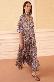 Linya Satin Dress with Removable Tie- Rhodonite at Ulla Johnson
