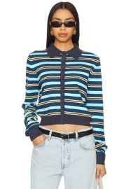 Lioness Awakening Cardigan In Navy Stripe at Revolve