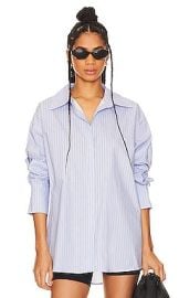 Lioness Boyfriend Shirt In Blue Stripe at Revolve