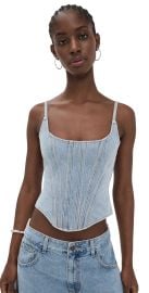 Lioness Capri Corset Light Denim XXXS at Shopbop