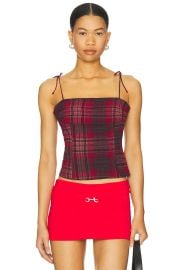 Lioness Humphrey Cami In Crimson Plaid at Revolve