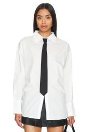 Lioness Valentino Tie Shirt In Porcelain at Revolve