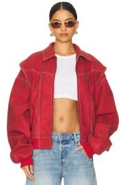 Lioness Vista Bomber Jacket In Crimson at Revolve