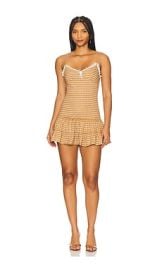 Lioness Yves Mini Dress In Chocolate Check at Revolve
